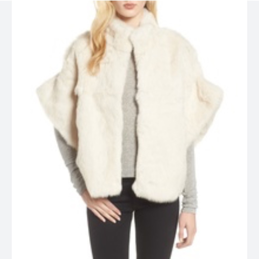 Love Token Genuine Rabbit Fur Jacket sz XS